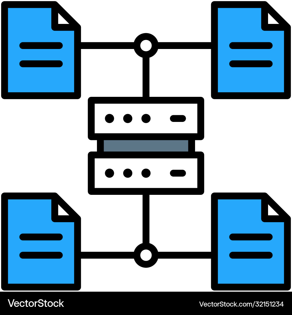 File server telecommuting or remote work icon Vector Image