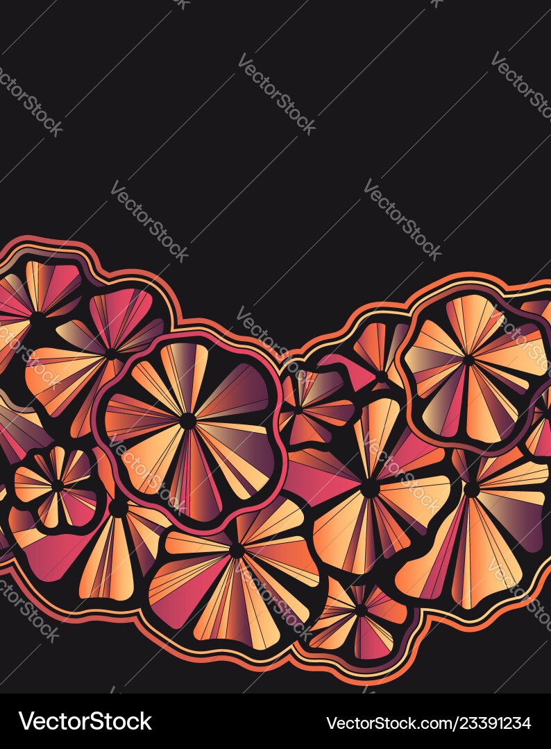 Floral doodle pattern Royalty Free Vector Image