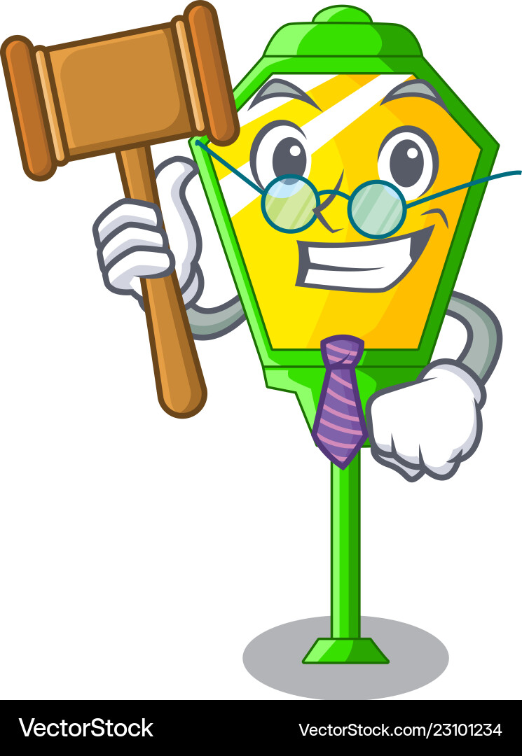 Judge character a lamp in post style Judge character a lamp in post style Vector Image