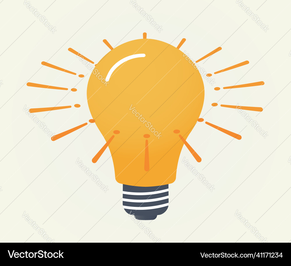 Lightbulb Idea Symbol - Innovation & Concepts Vector Image