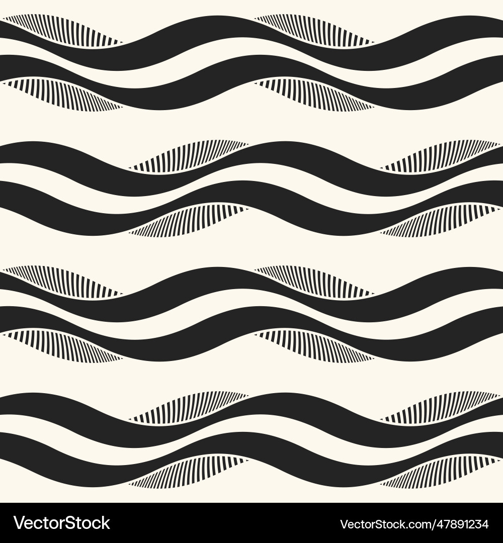 Monochrome moire effect textured curves pattern Monochrome moire effect textured curves pattern vector image