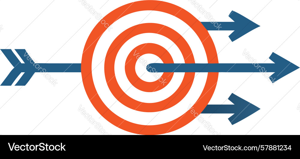 Multi-path target success diagram design Vector Image
