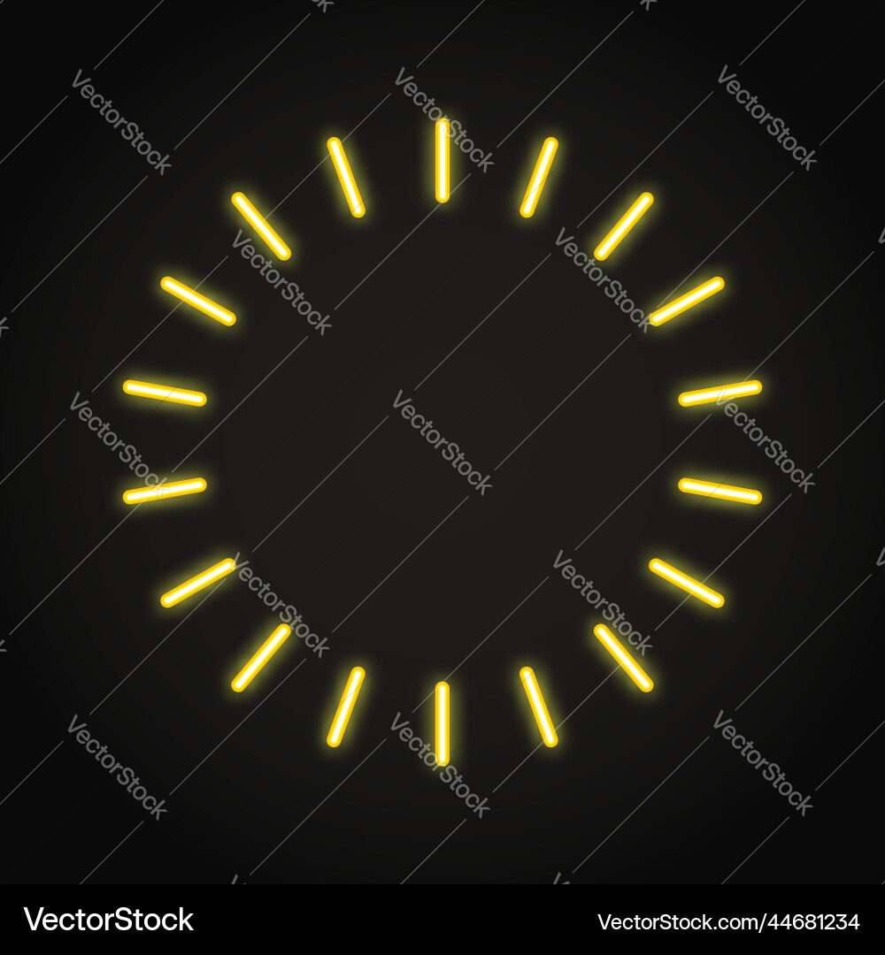 Neon shining circular lines frame Neon shining circular lines frame vector image