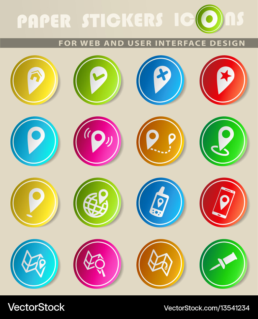 Pointer and maps Vector Image