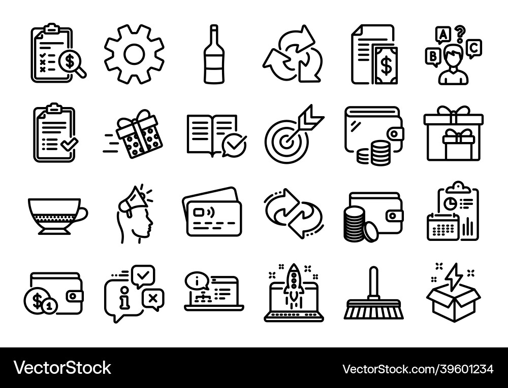 Set of bombon coffee recycle and present Vector Image