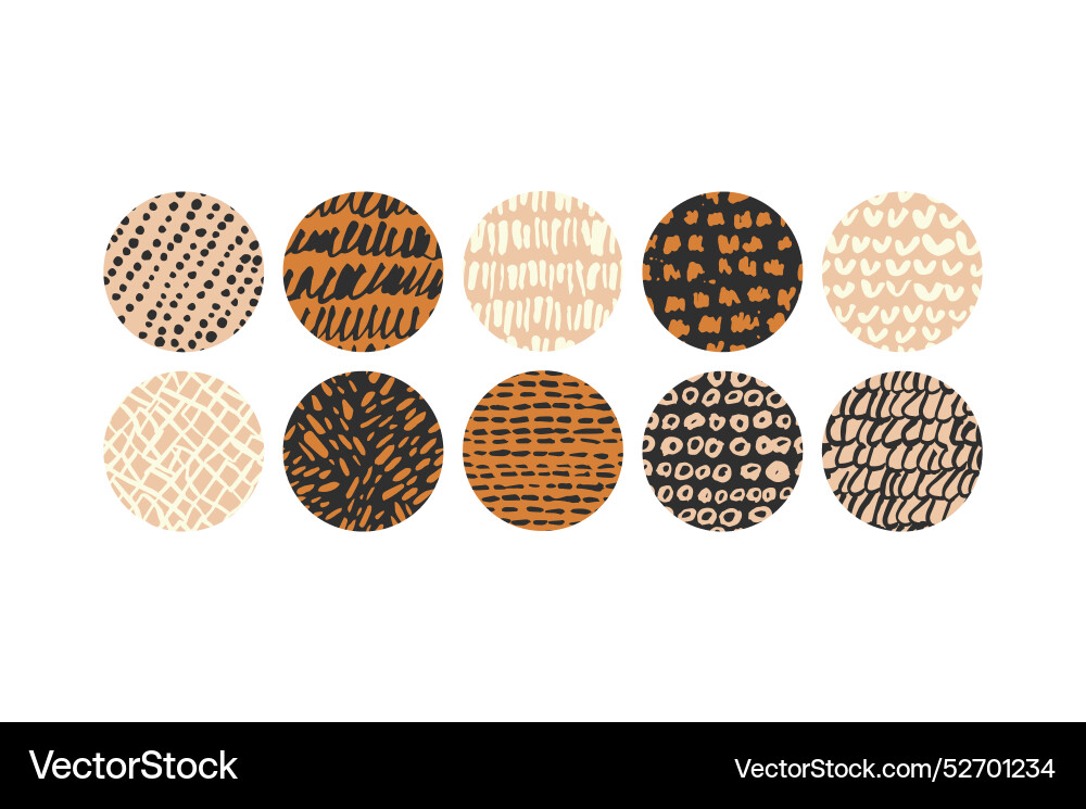 Set of round abstract backgrounds or patterns Set of round abstract backgrounds or patterns vector image