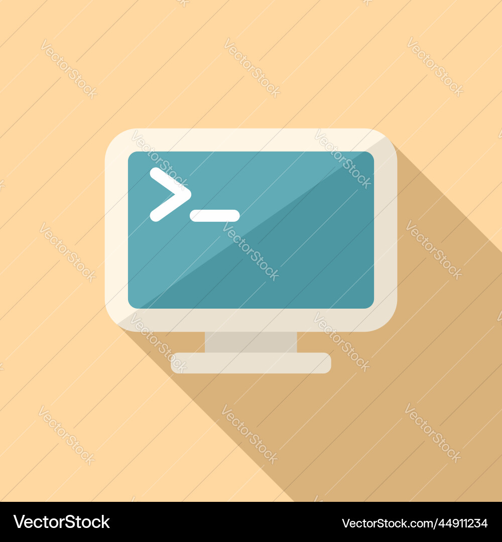 System monitor icon flat computer vector image