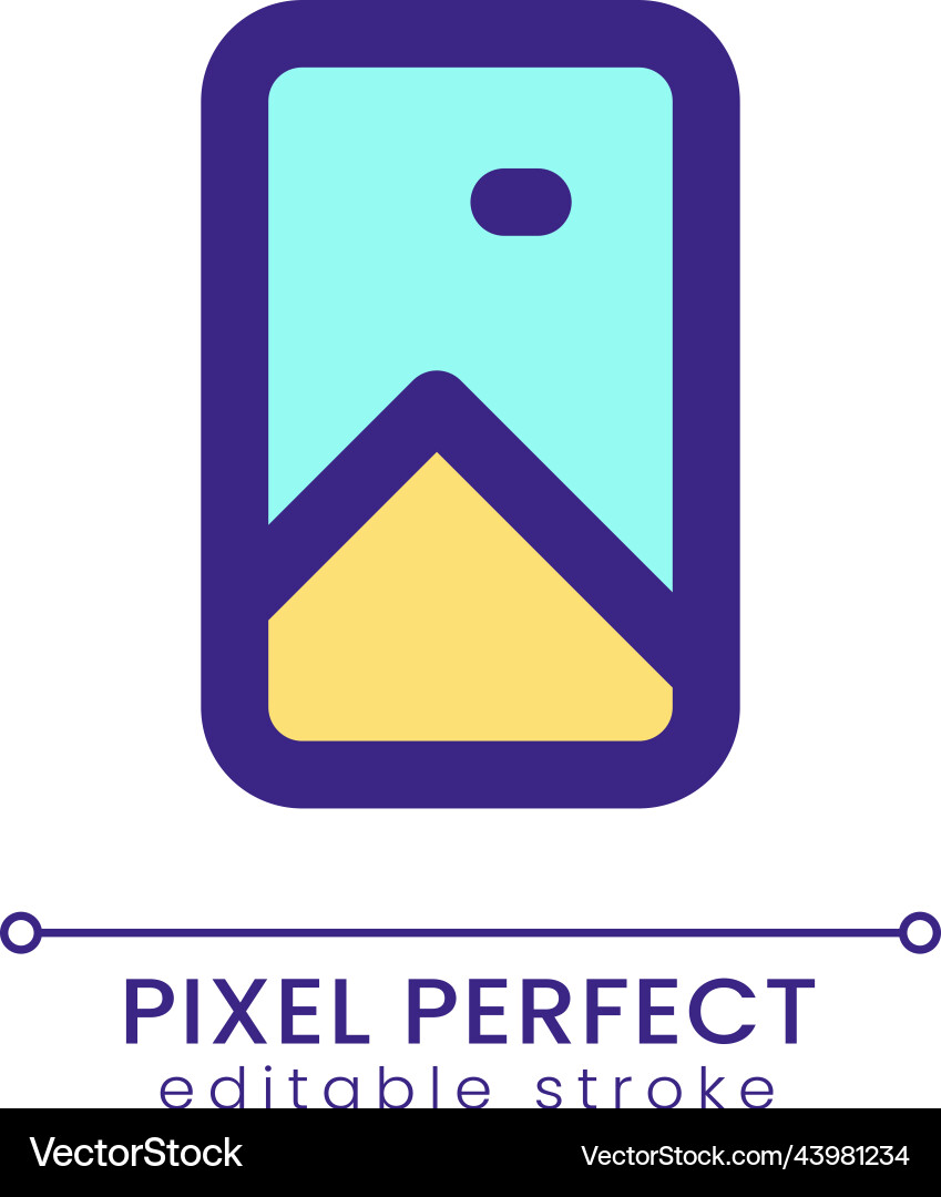 Vertical picture pixel perfect rgb color ui icon Vertical picture pixel perfect rgb color ui icon vector image
