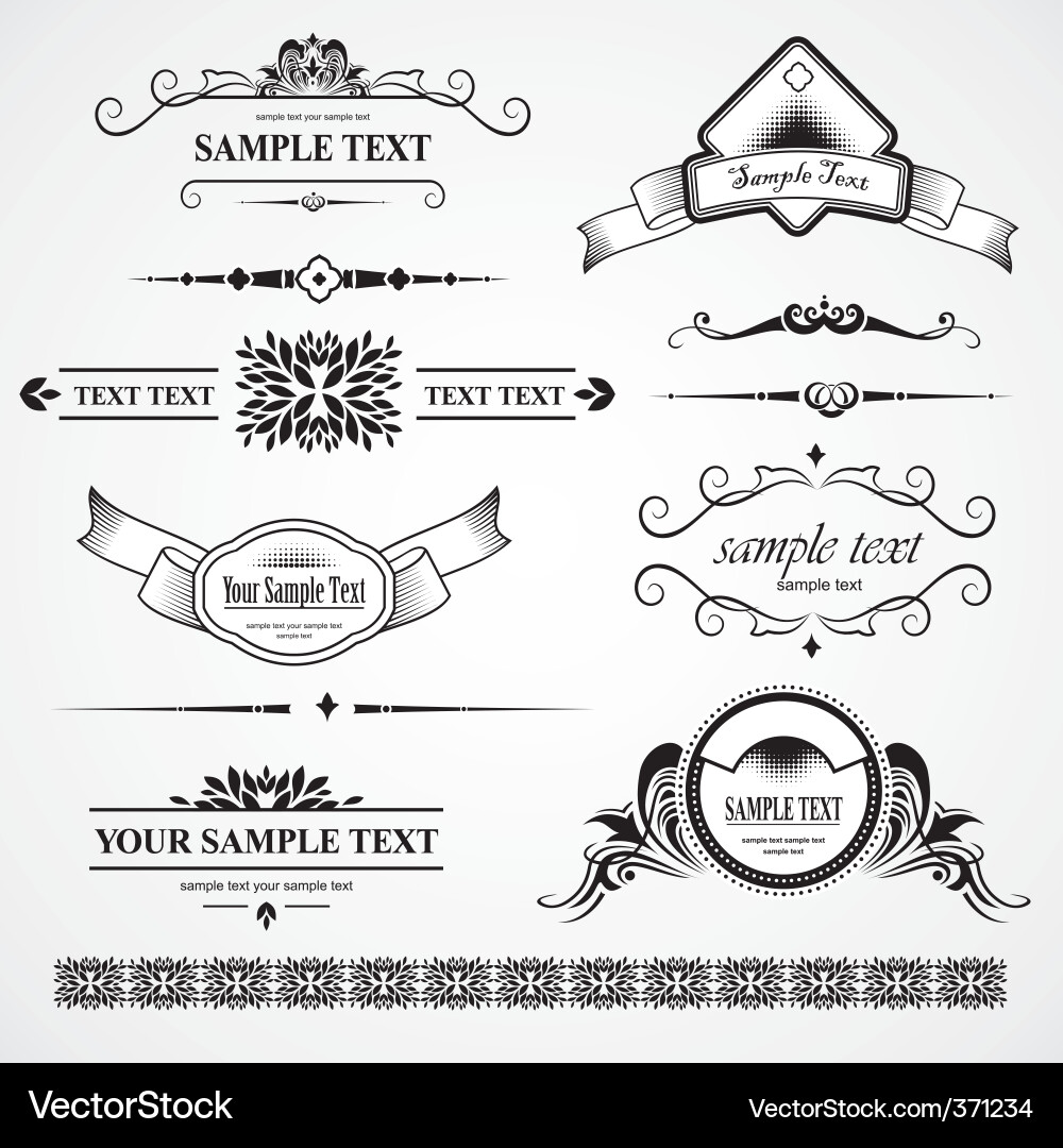 Vintage Ornamental Elements vector image
