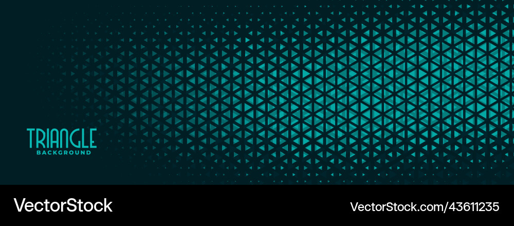 Abstract small triangle halftone pattern banner Vector Image