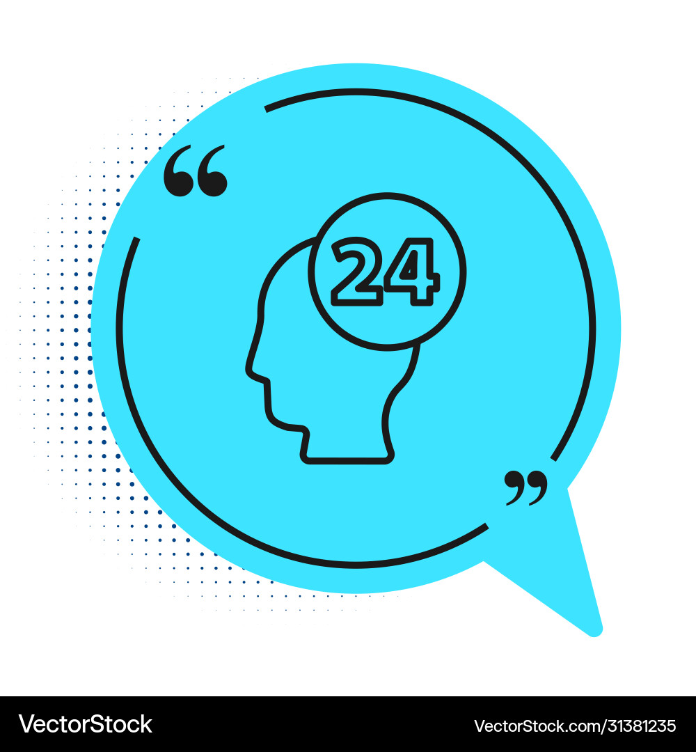 Black line support operator in touch icon isolated Black line support operator in touch icon isolated Vector Image