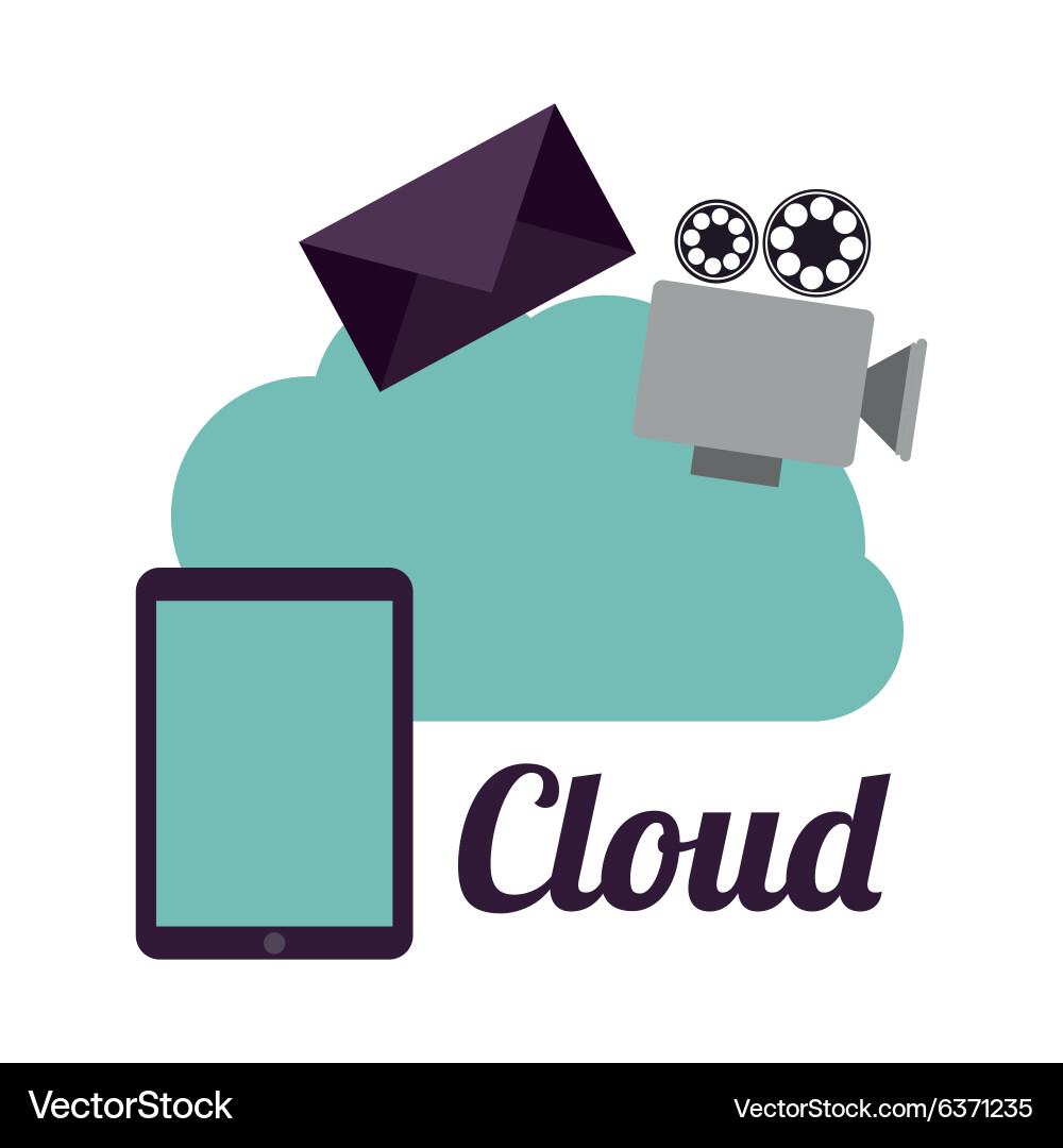 Cloud computing Vector Image