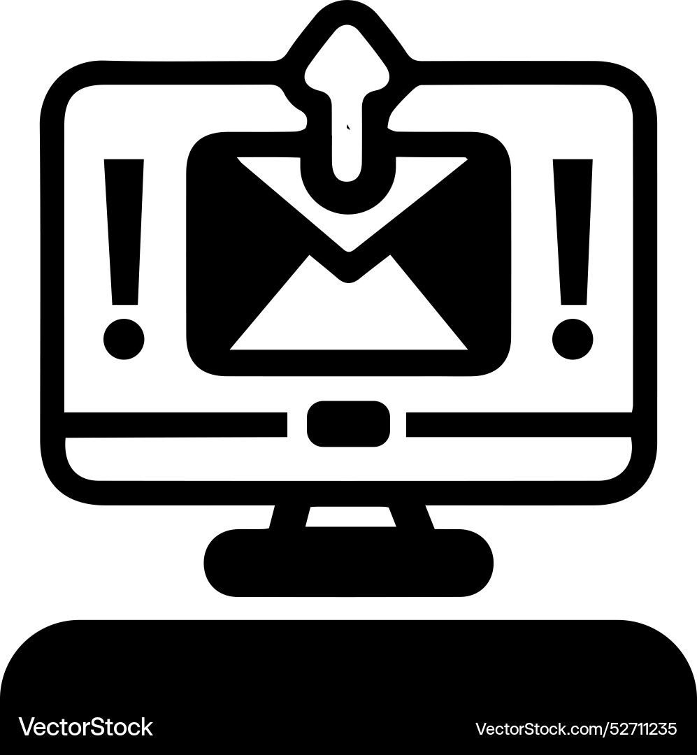 Computer send receive mail envelope Vector Image