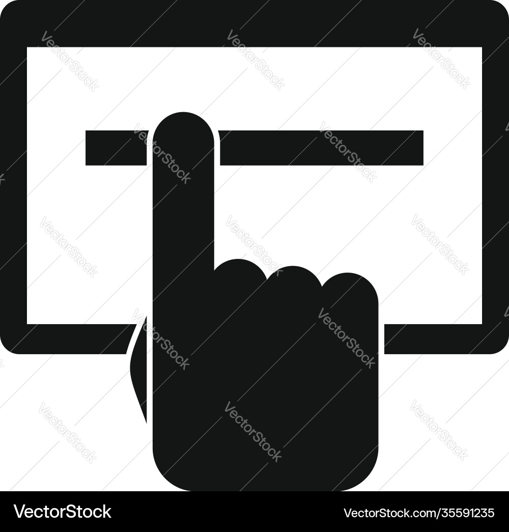 Cursor paste links icon simple style vector image