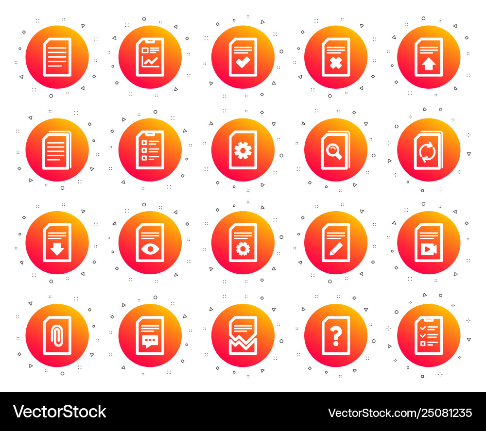 Document icons report checklist and copy Document icons report checklist and copy vector image