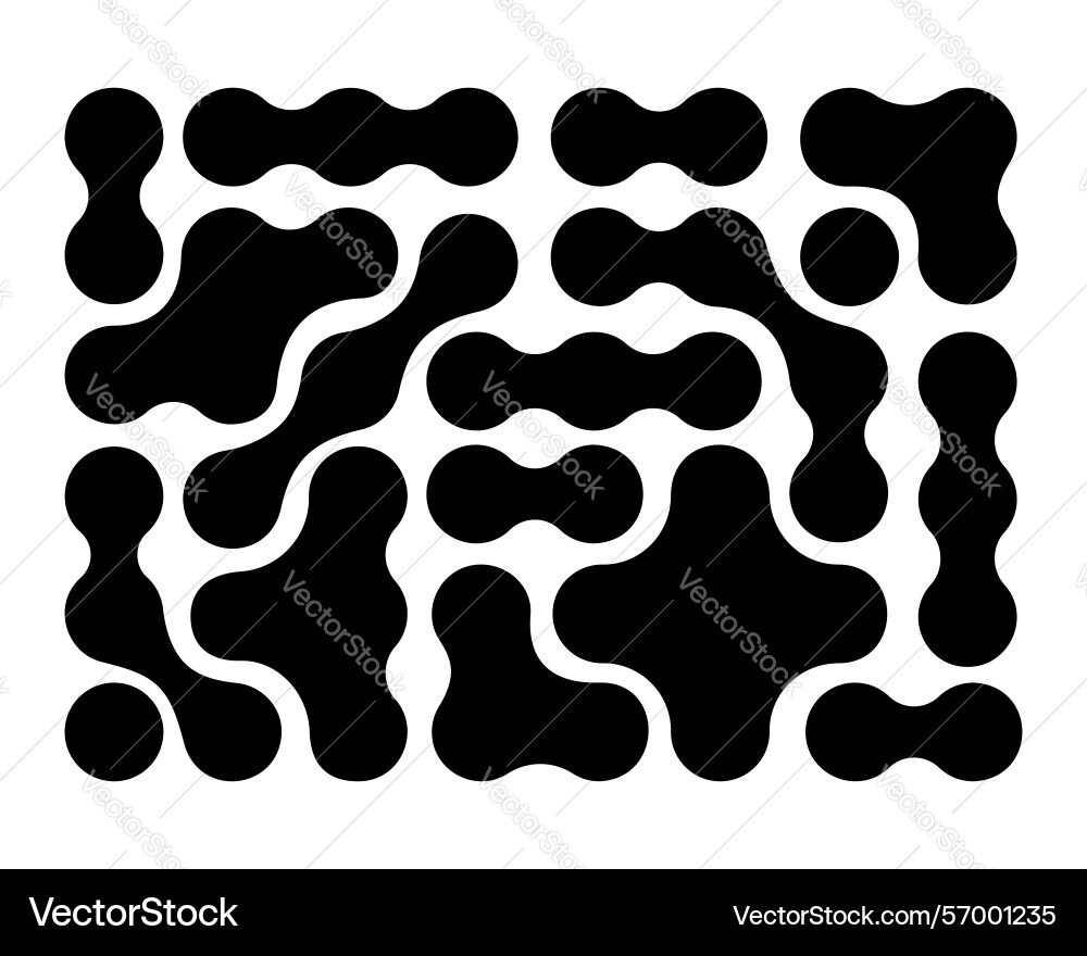 Fluid Organic Shapes - Metaball Pattern vector image