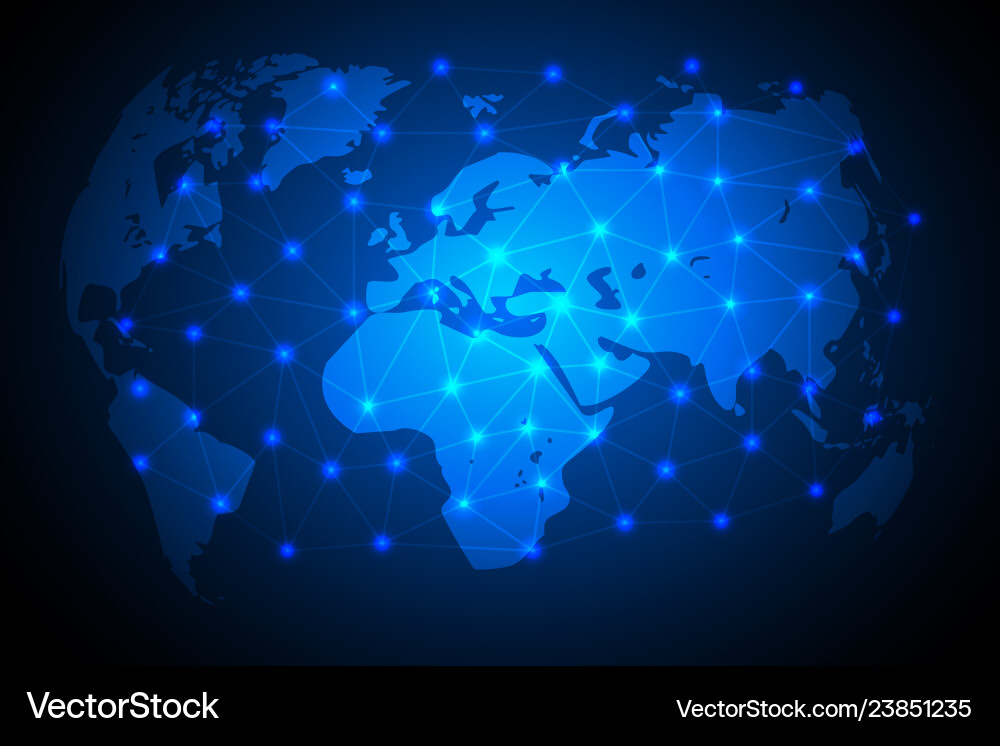 Global network connection background Vector Image