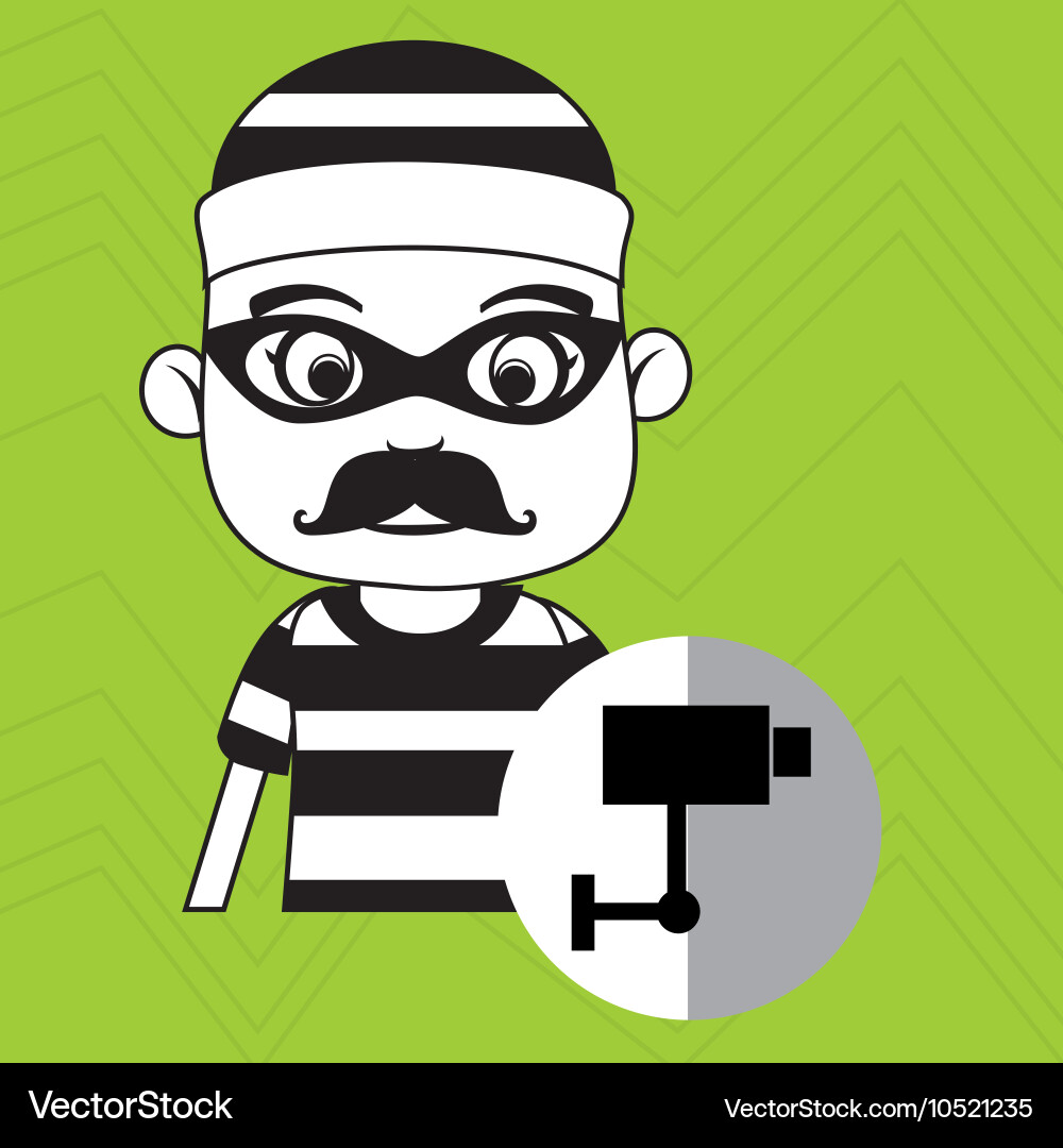 Hacker security camera design vector image