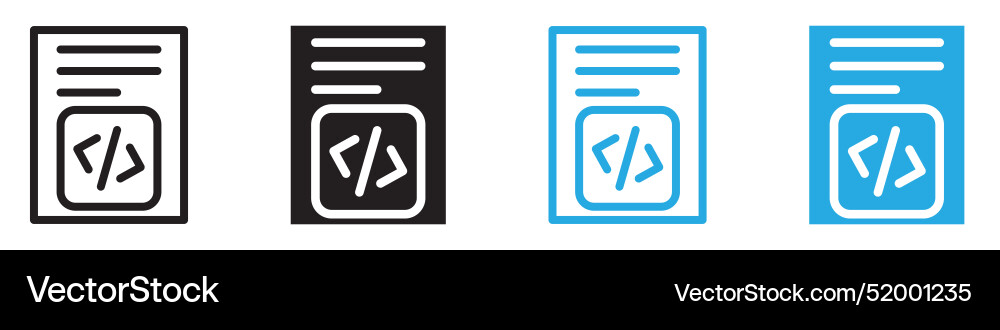 Html Script icon line art vektorbild