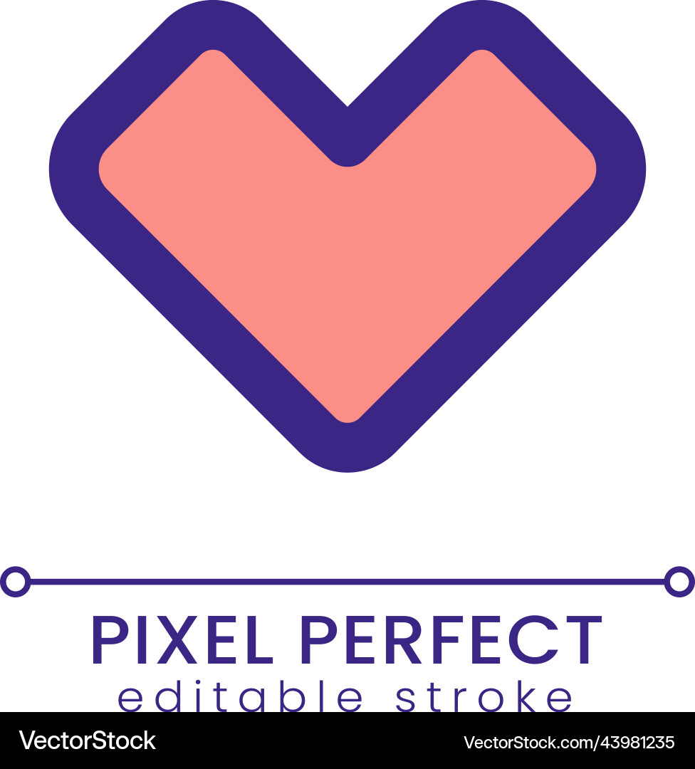 Like pixel perfect rgb color ui icon Like pixel perfect rgb color ui icon vector image