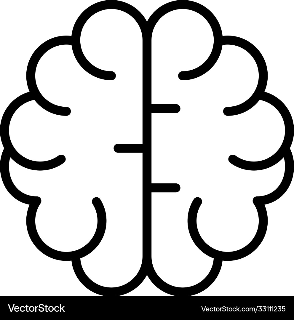Machine learning line icon Vector Image