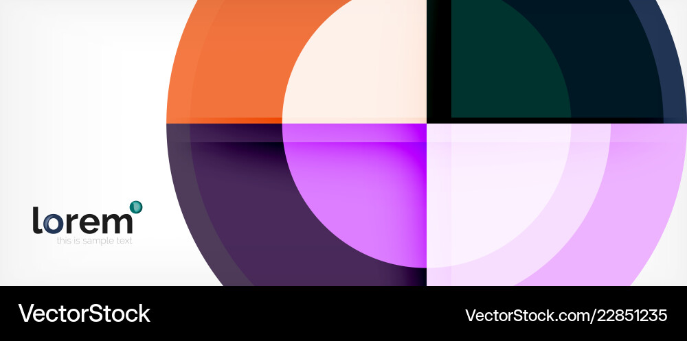 Multicolored round shapes abstract background Vector Image