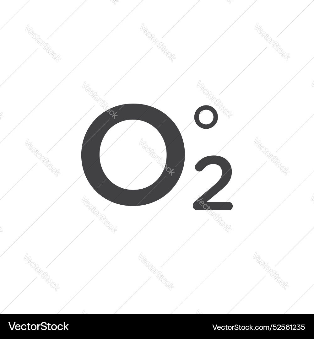 Oxygen o2 icon set on white background Oxygen o2 icon set on white background vector image