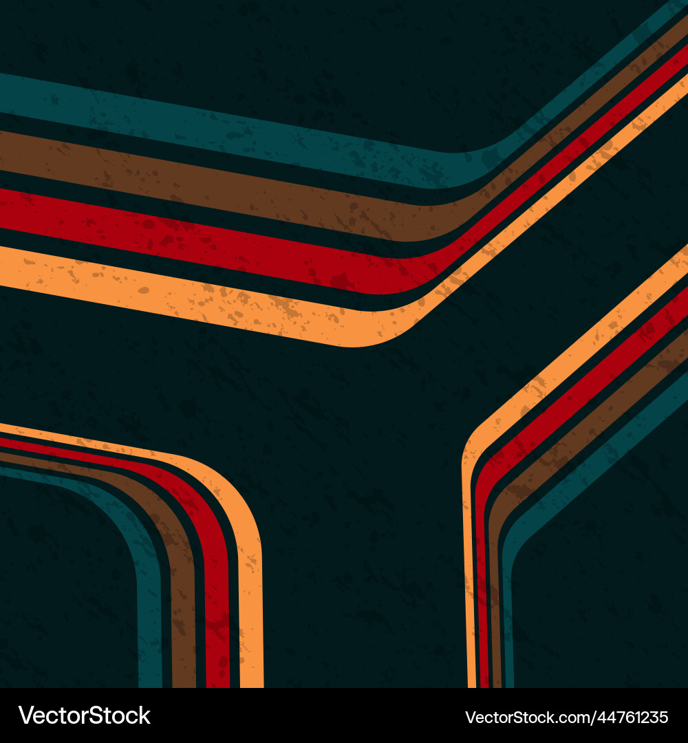 Retro Color Line Background vector image