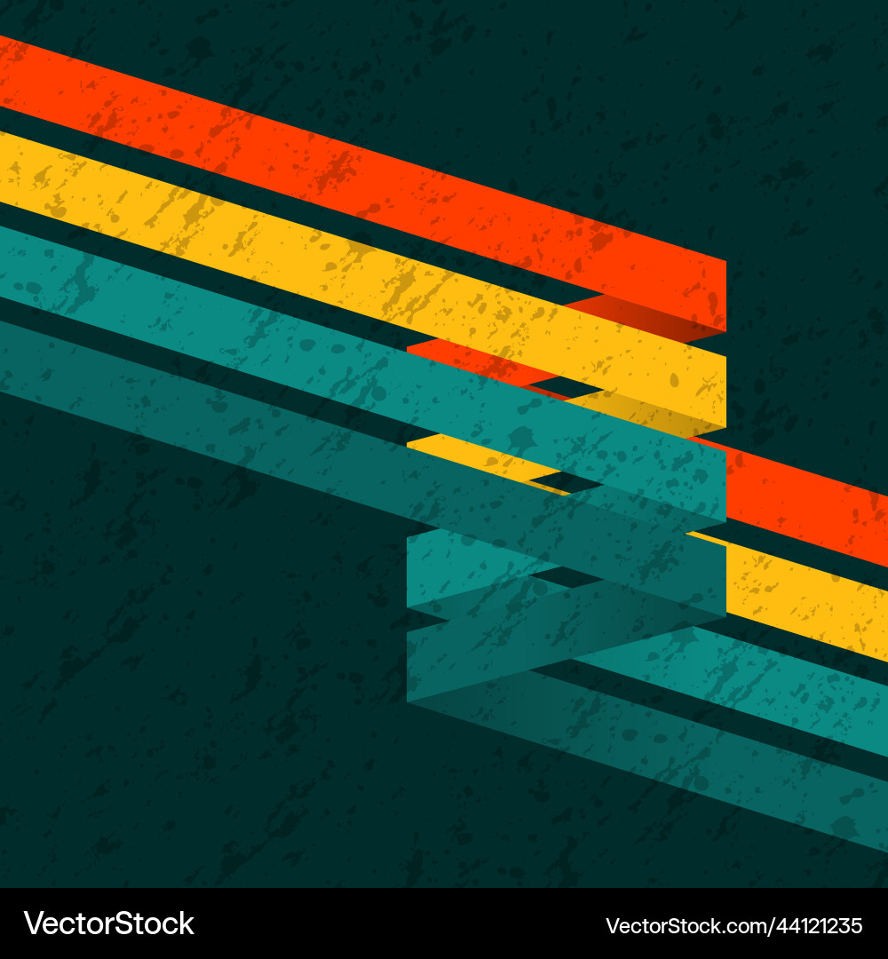 Retro Color Lines Background Vector Image