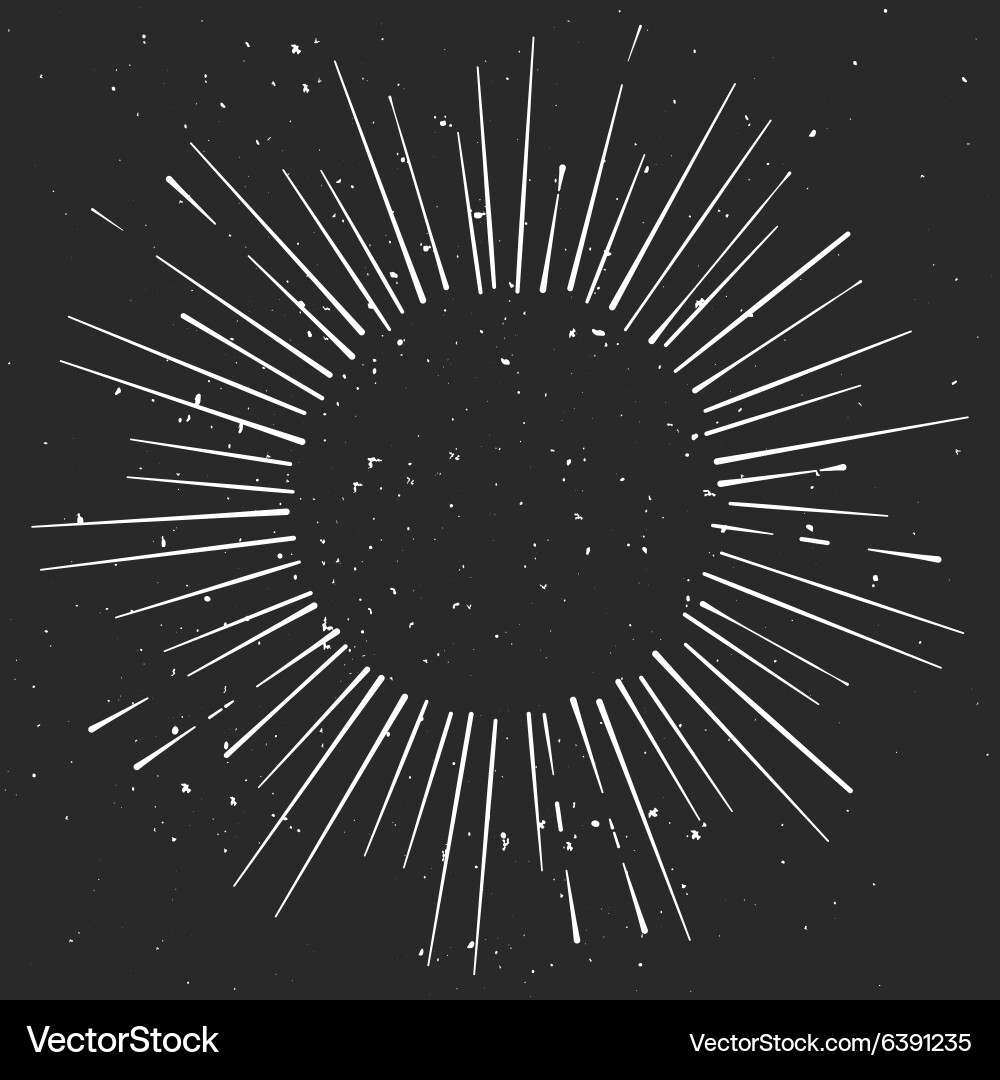 Retro Eclipse with Starburst Rays vector image
