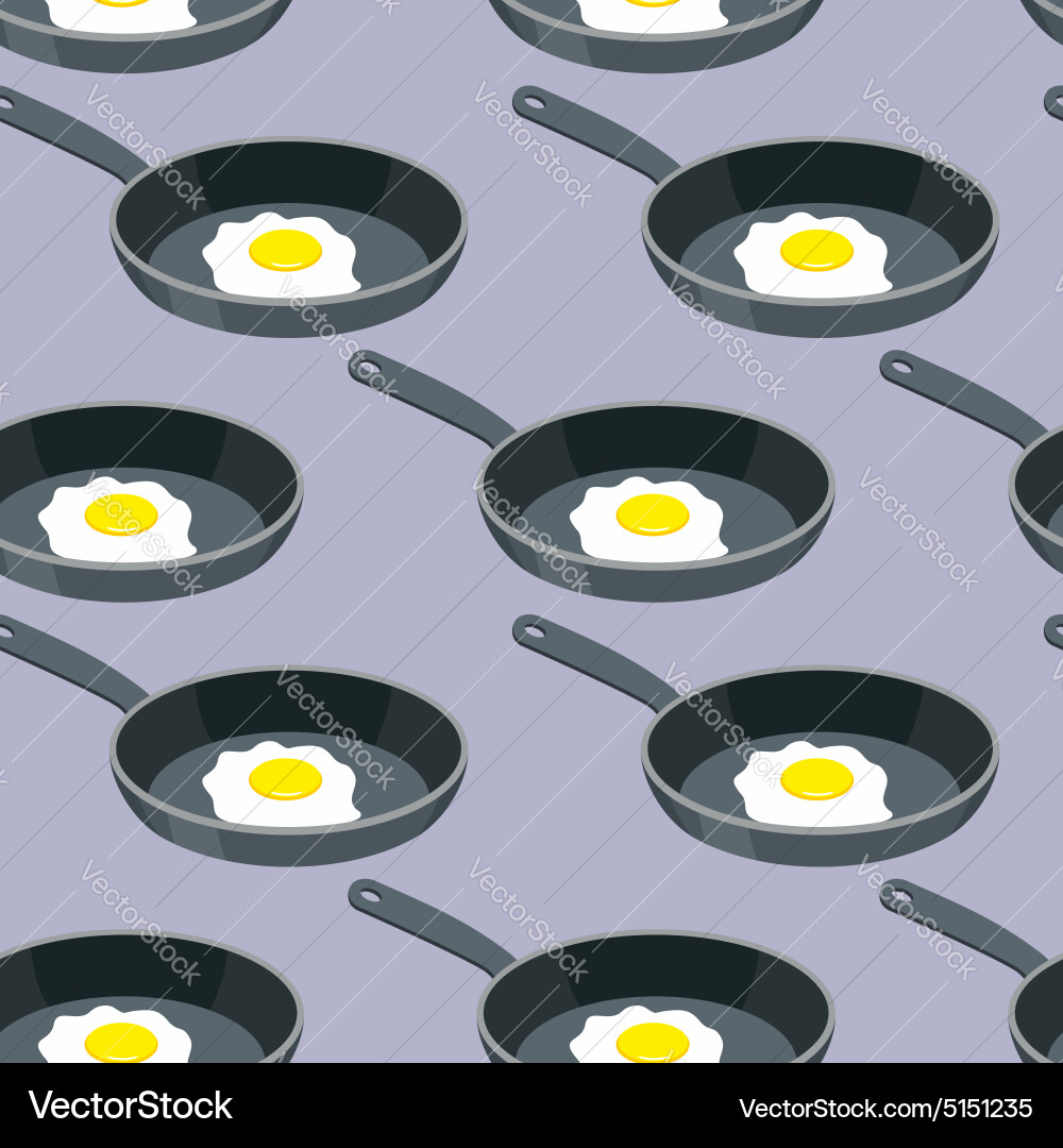Scrambled eggs seamless pattern background vector image