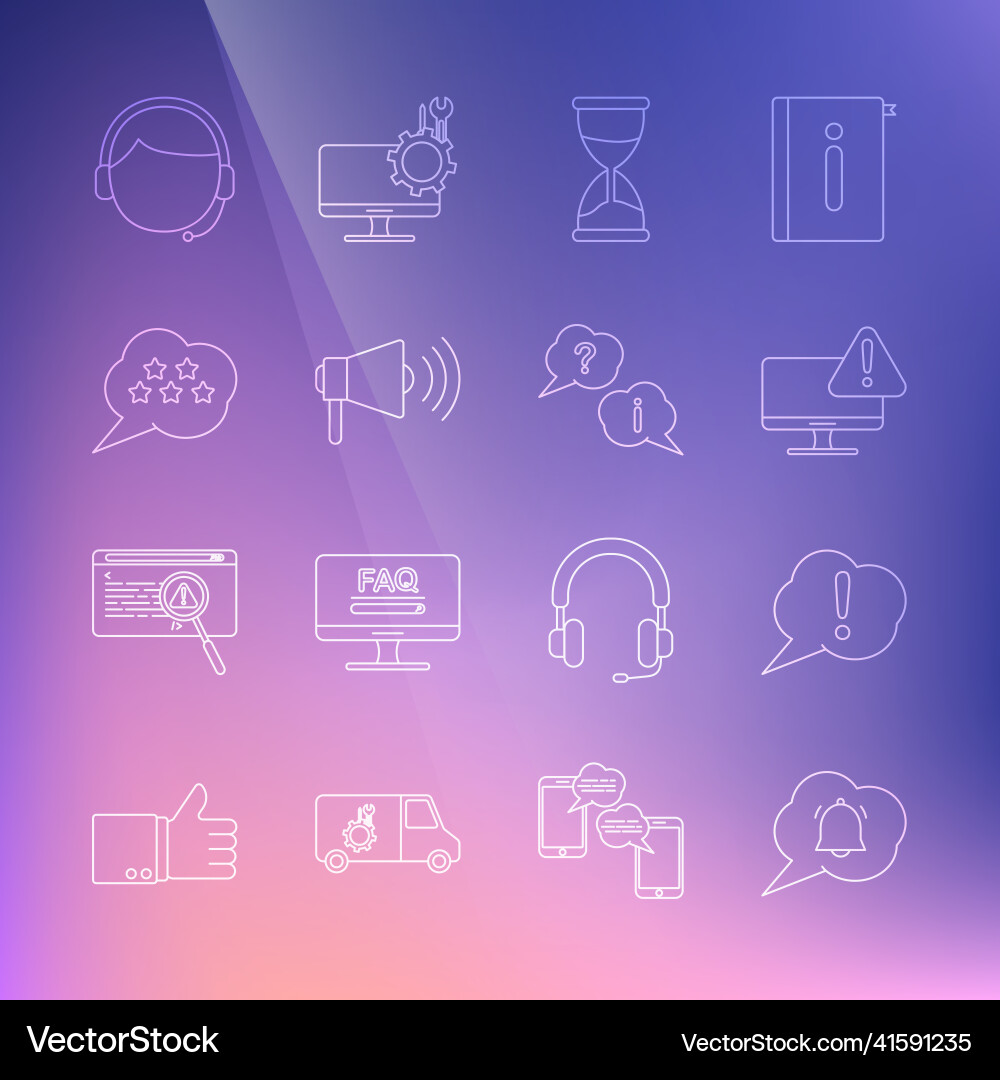 Set line speech bubble chat notification Set line speech bubble chat notification vector image