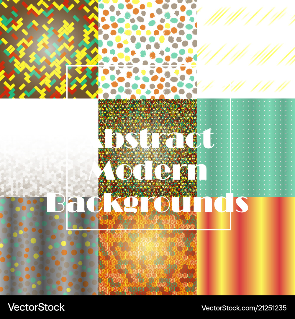 Set of geometric pattern abstract background vector image