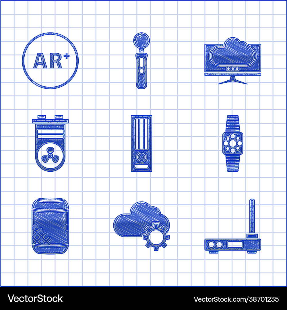 Set video game console cloud technology data Set video game console cloud technology data vector image