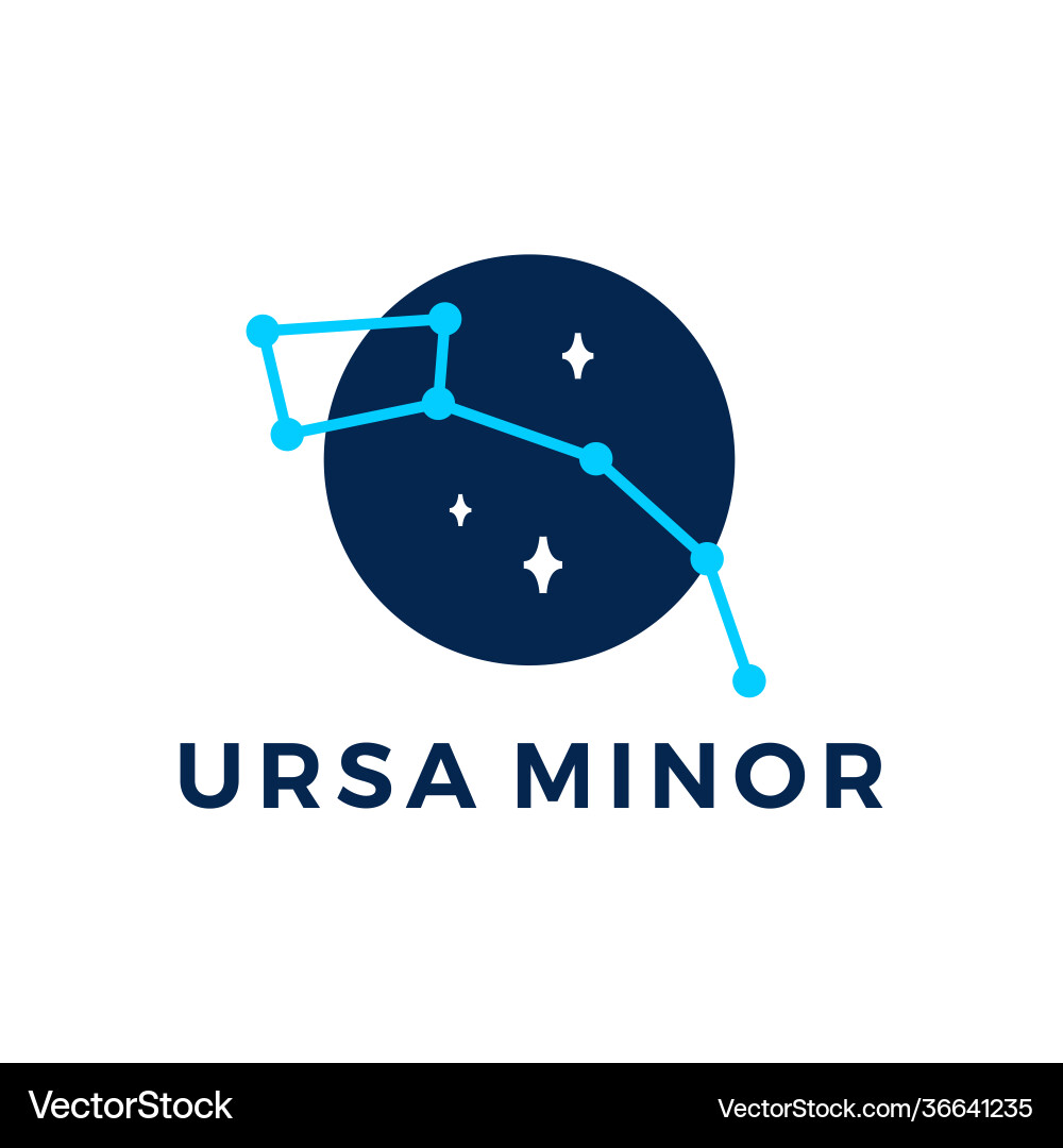 Ursa-Moll-Star-Konstellation-Logo-Ikone Ursa-Moll-Star-Konstellation-Logo-Ikone vektorbild