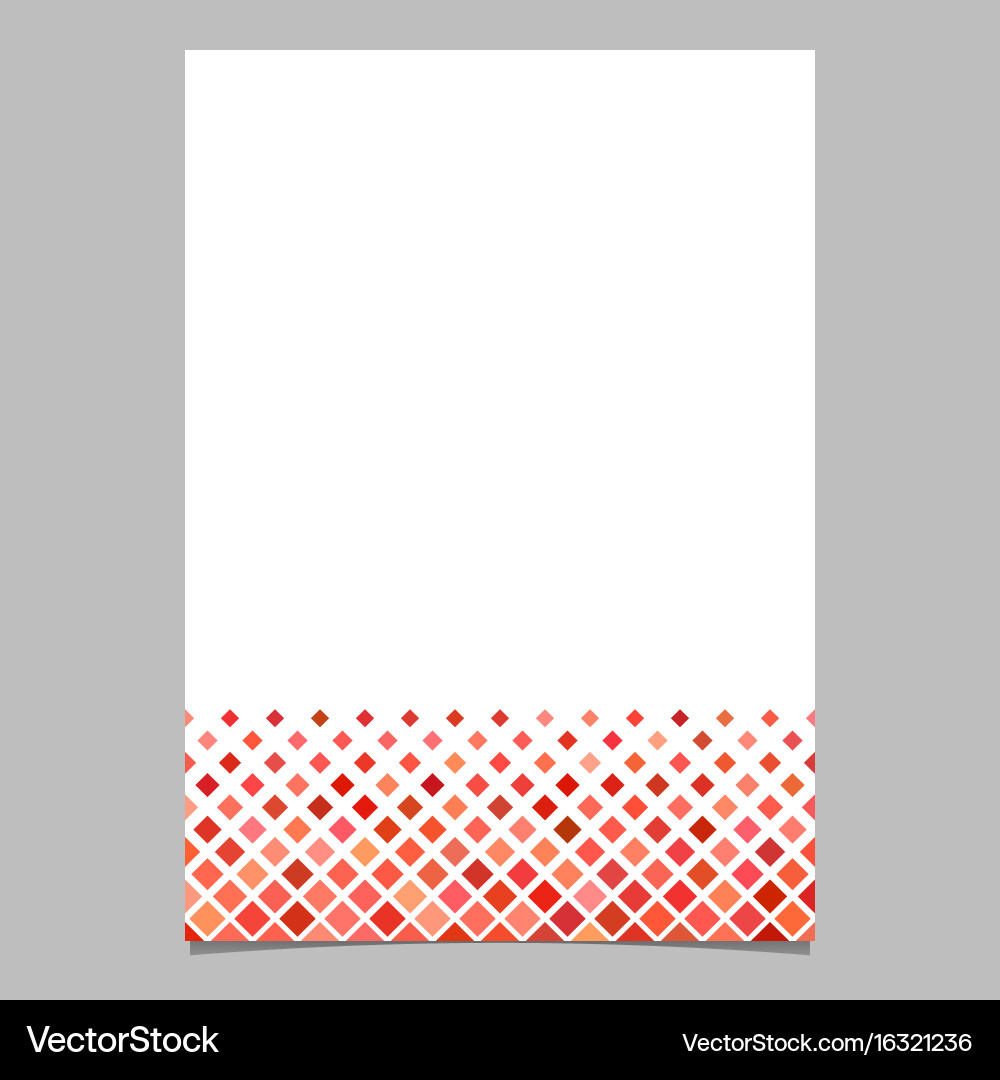 Brochure template from red diagonal square pattern vector image