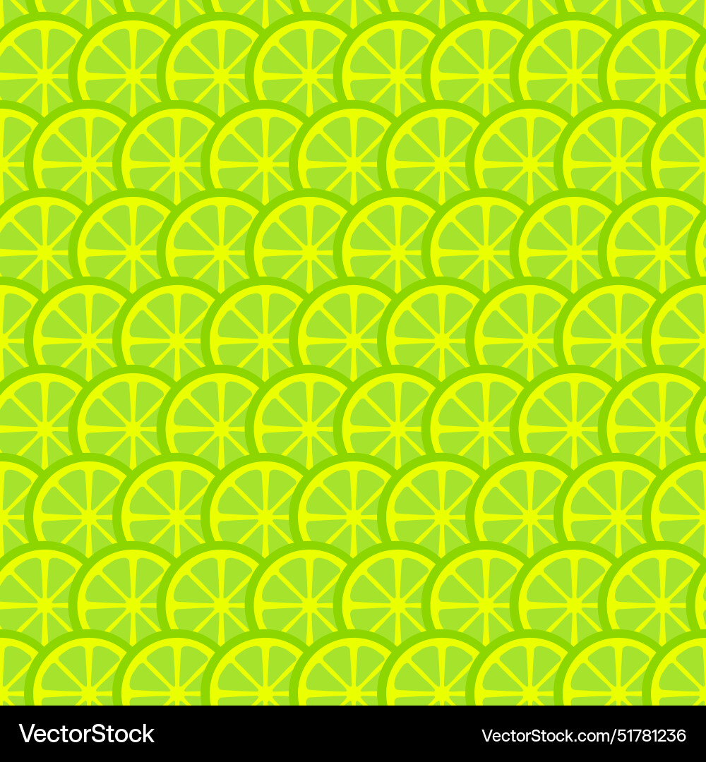 Circle slice lime seamless pattern Circle slice lime seamless pattern vector image