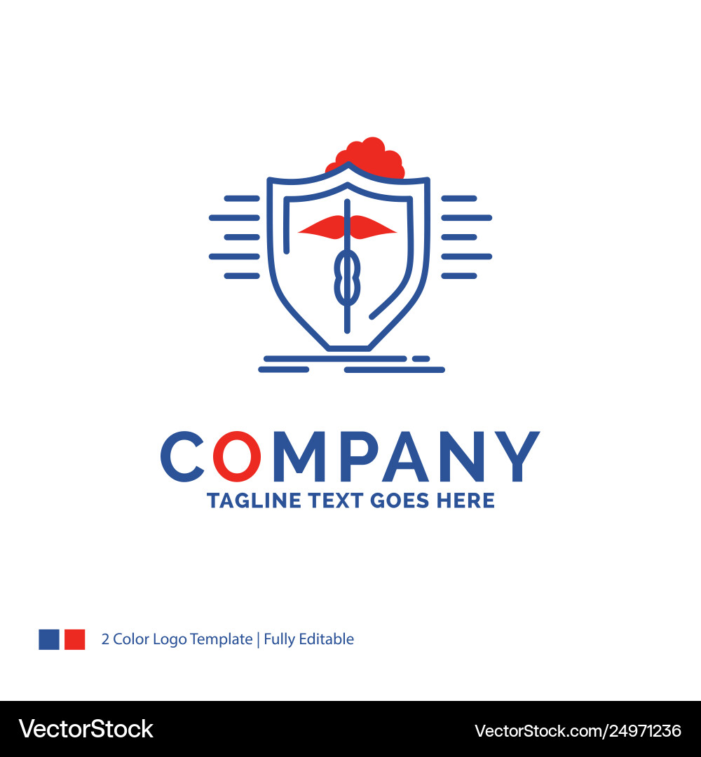 Company name logo design for insurance health Company name logo design for insurance health Vector Image