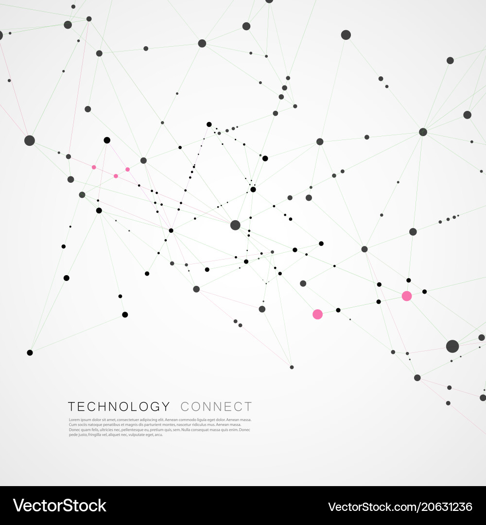 Connection dots and lines science background Connection dots and lines science background vector image