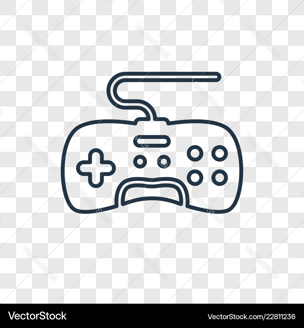 Game controller concept linear icon isolated Game controller concept linear icon isolated vector image