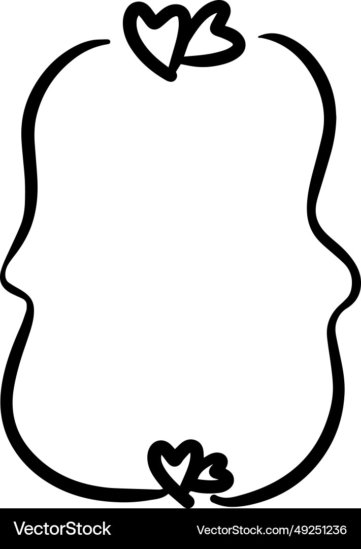 Heart textbox frame border abstract outline shape Heart textbox frame border abstract outline shape vector image