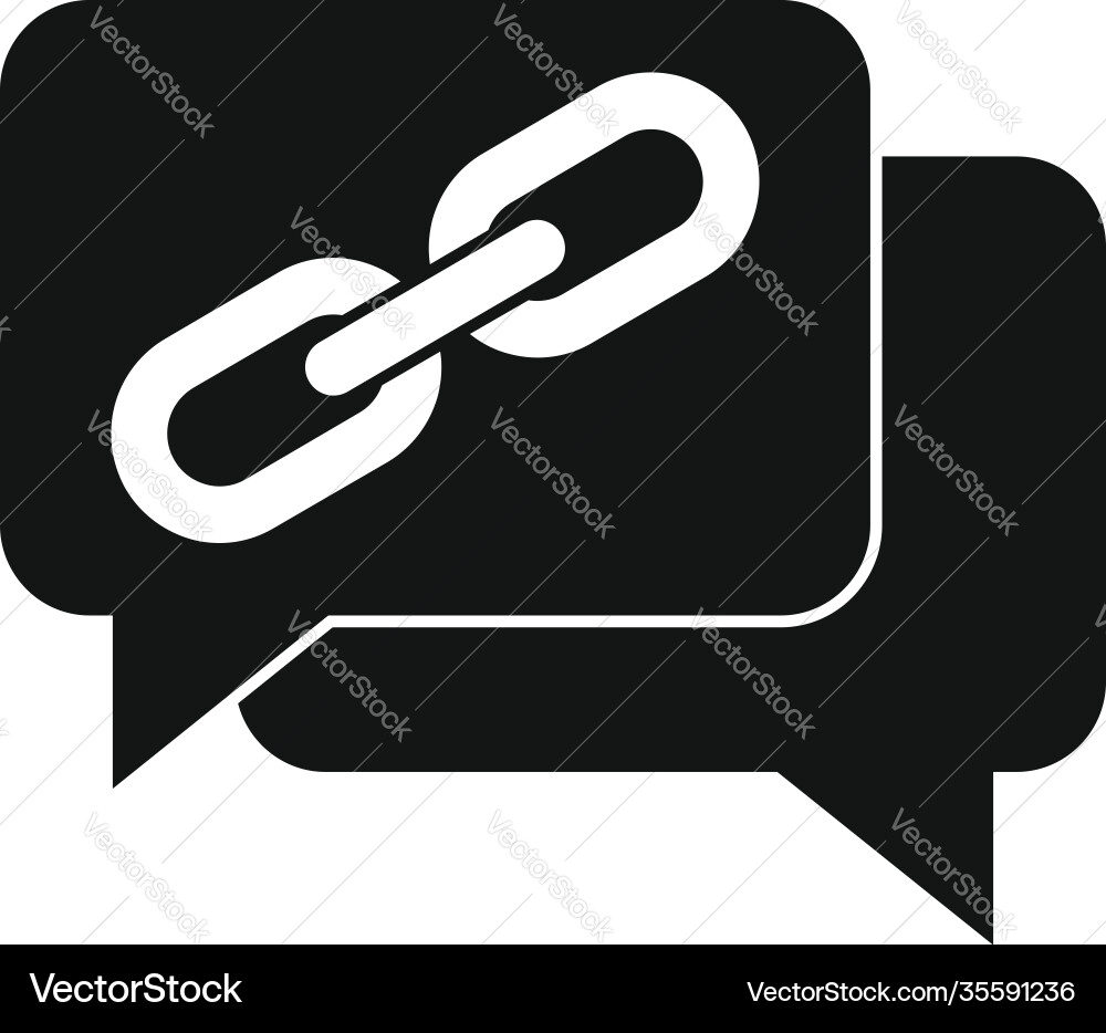 Links strategy web chat icon simple style vector image