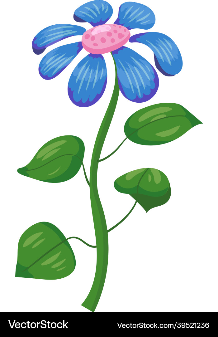 Magische Blume blau lila Pflanze Fantasie Magische Blume blau lila Pflanze Fantasie vektorbild