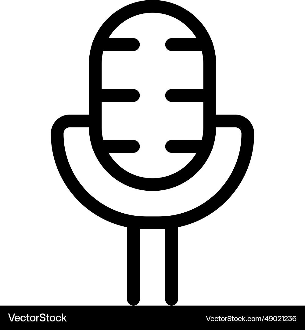 Microphone a sound-capturing device used vector image