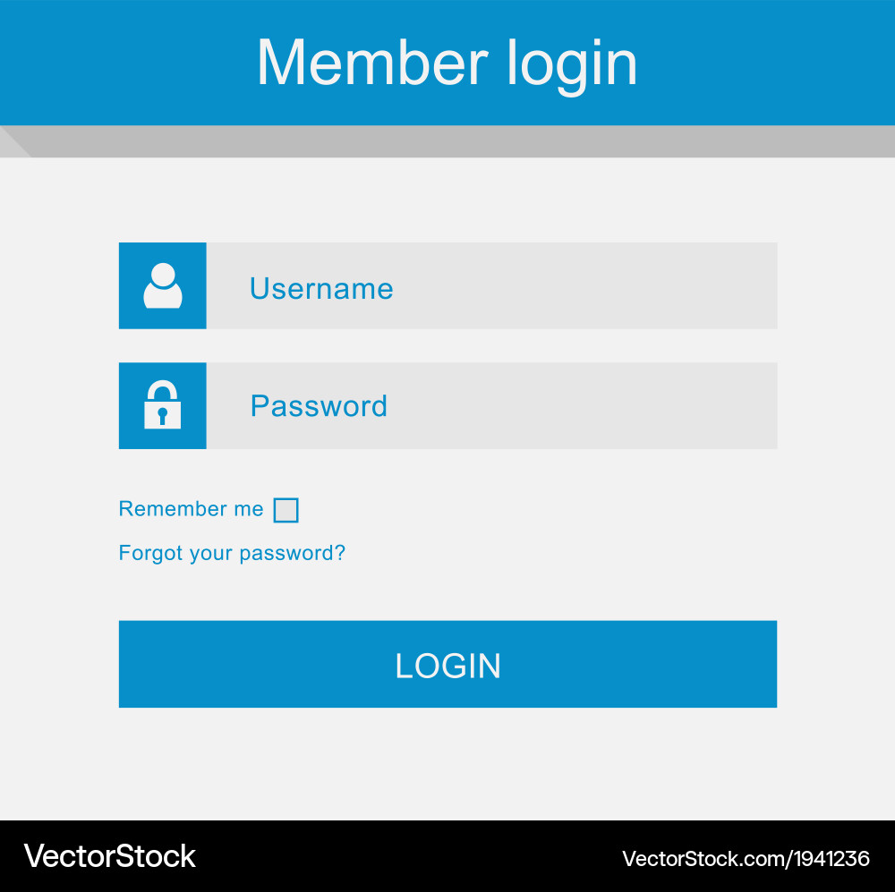 Minimalist Login Interface vector image