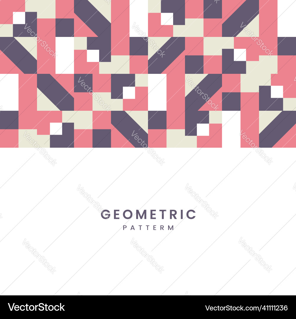Pink geometric abstract pattern with simple vector image