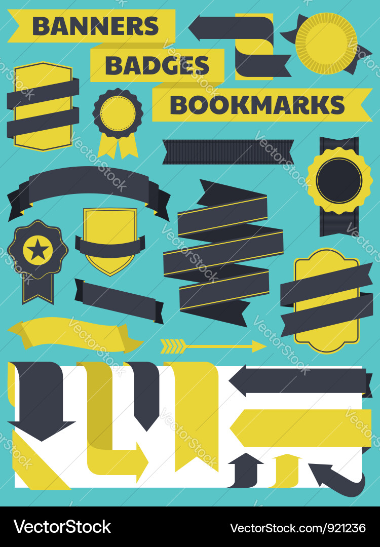 Retro Web Elements vector image