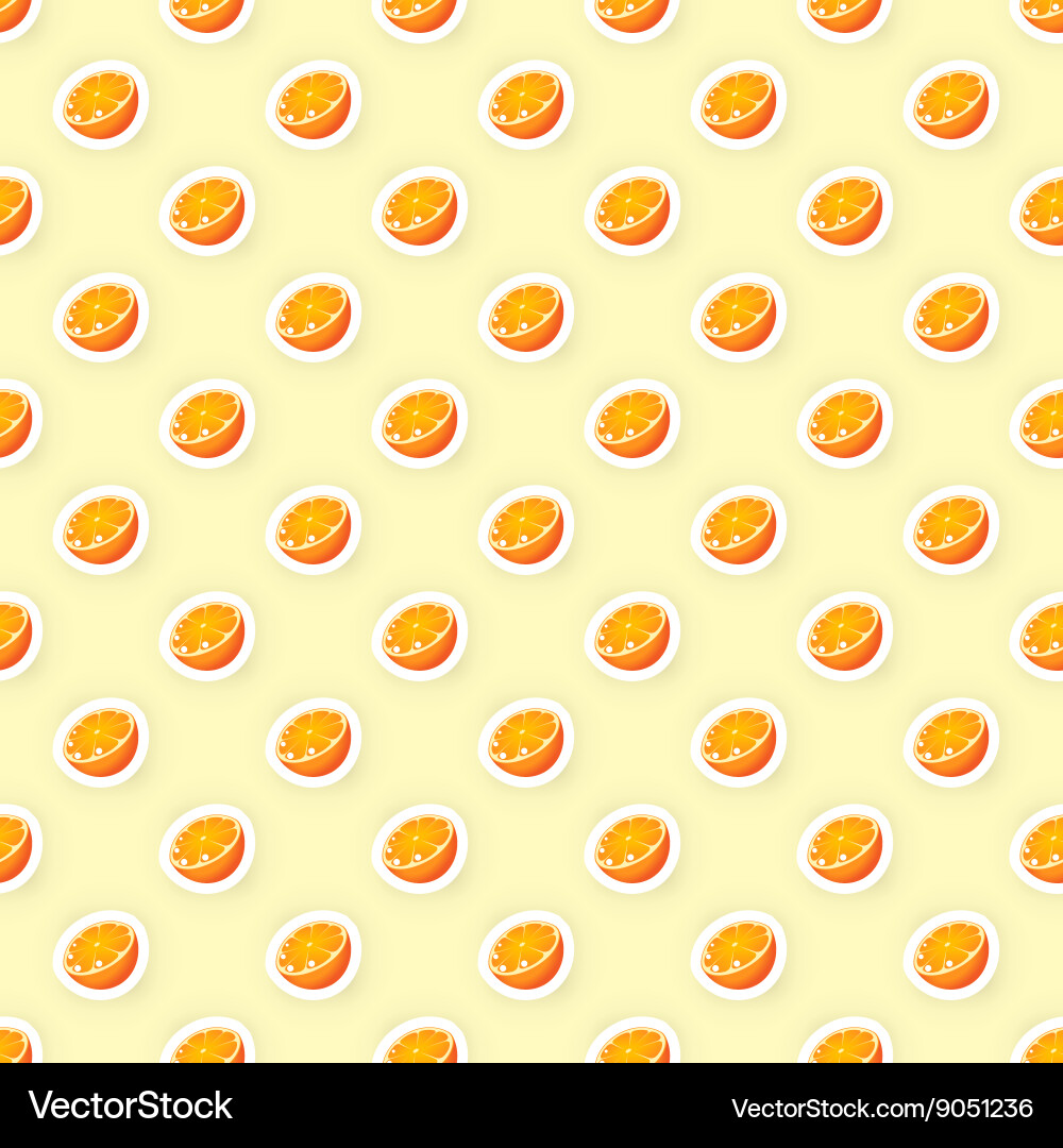Seamless pattern background with orange vector image