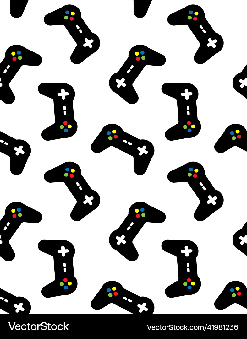 Seamless pattern of gaming console joystick Seamless pattern of gaming console joystick vector image