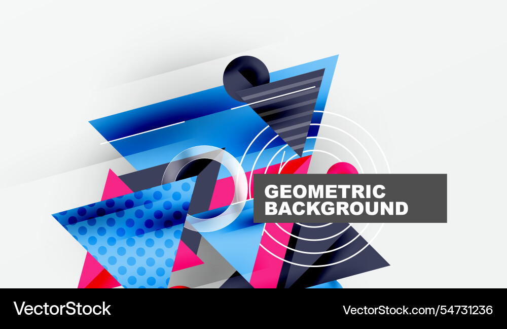 Sleek abstract background - layered triangles Vector Image